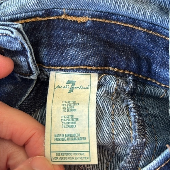 7 For All Mankind Infant Girls Denim Overall Dress Size 12M - Picture 10 of 12